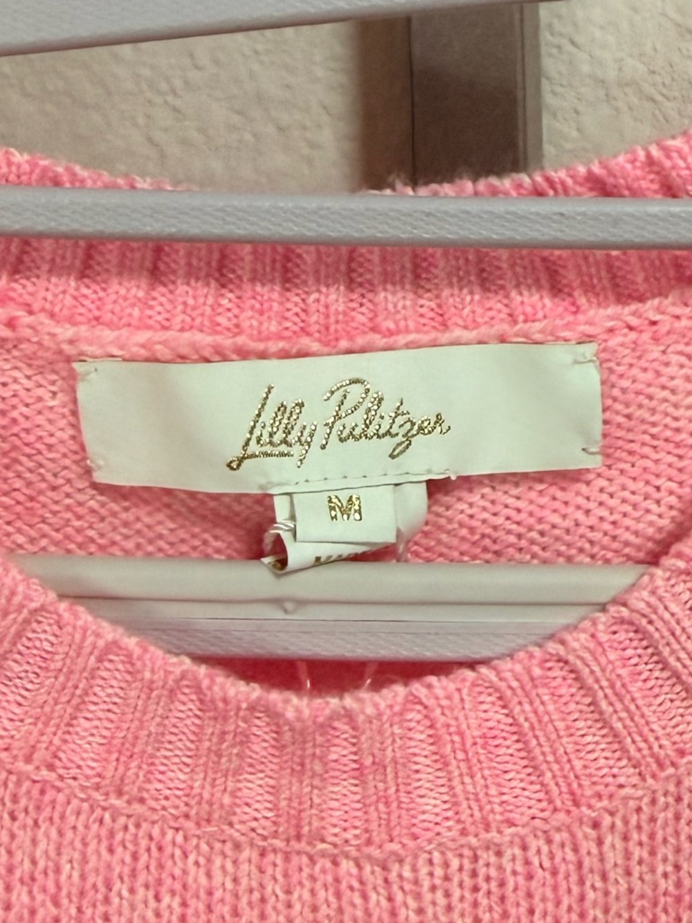 NWT Lilly Pulitzer 'TRUE LOVE' Pippy Sweater in Heathered Conch Shell Pink - Picture 15 of 16